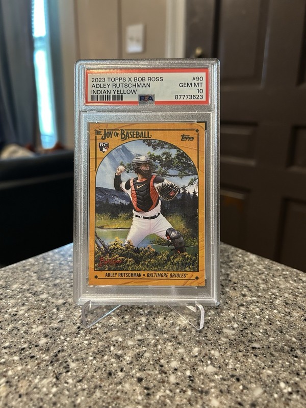 2023 Topps X Bob Ross #90 Adley Rutschman Yellow /25 PSA 10 Orioles