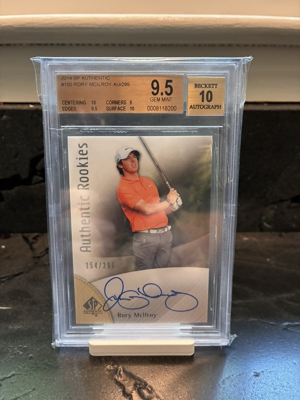 2014 SP Authentic Rory McIlroy Rookie Auto /299 BGS 9.5 GEM MINT 10 Subgrades