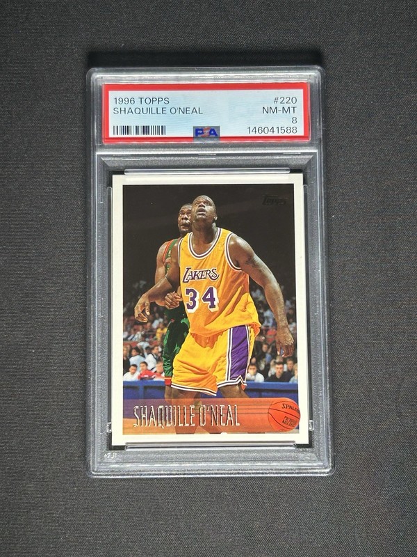 1996 Topps Shaquille O'neal #220 - PSA 8