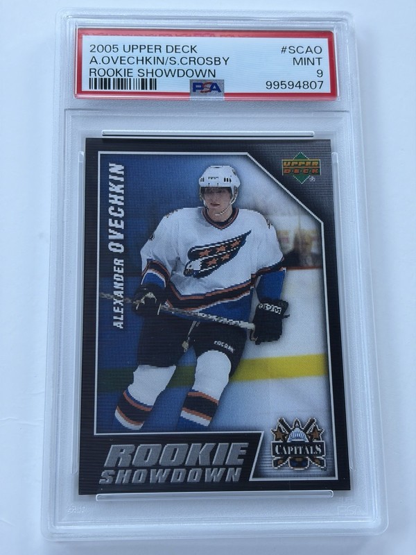 2006 UPPER DECK HOCKEY #RSSCAO CROSBY/ALEX OVECHKIN ROOKIE SHOWDOWN PSA 9 MINT