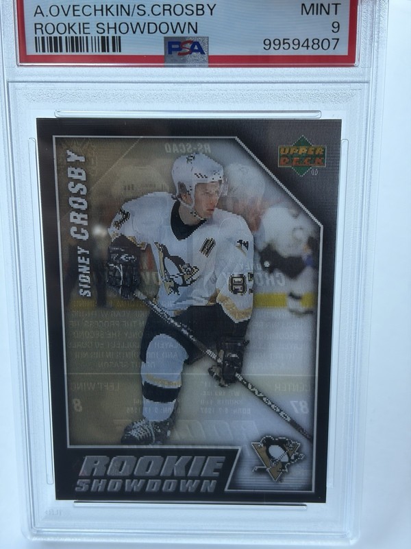 2006 UPPER DECK HOCKEY #RSSCAO CROSBY/ALEX OVECHKIN ROOKIE SHOWDOWN PSA 9 MINT view 2