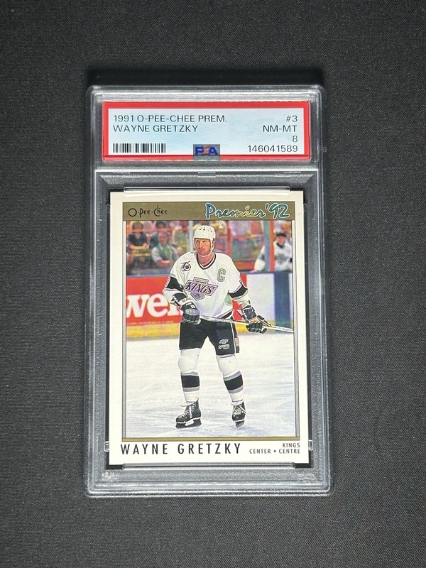 1991 O-PEE-CHEE PREMIER #3 WAYNE GRETZKY LA KINGS PSA 8