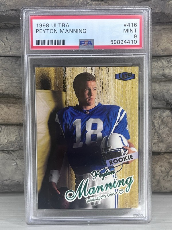 1998 Ultra Peyton Manning #416 (RC) Rookie PSA 9 Mint Colts Broncos HOF