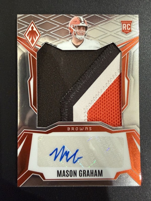 2025 Panini Phoenix Mason Graham Rookie Patch Signatures Auto /199 3 Color Patch