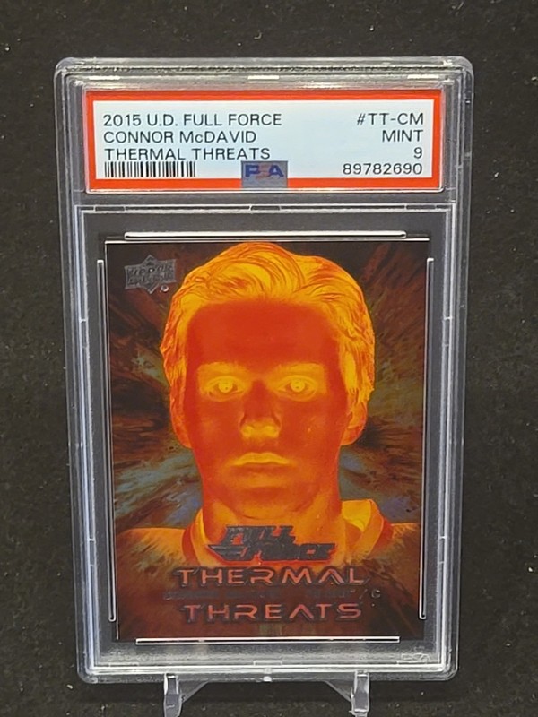 ⭐️ CONNOR MCDAVID 2015 UD UPPER DECK FULL FORCE THERMAL THREATS PSA 9