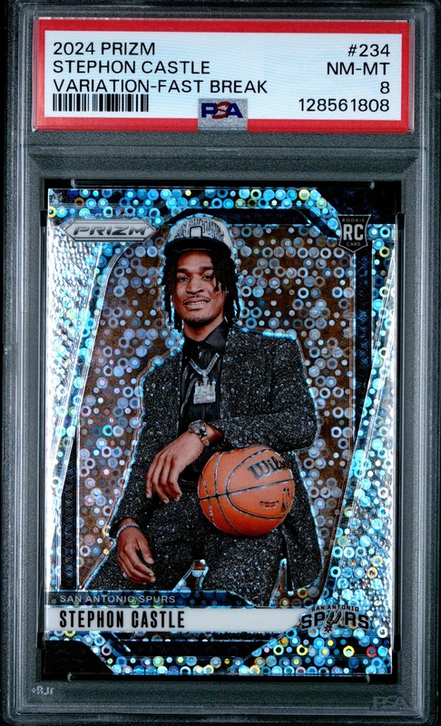 2024 Panini Prizm #1 Caleb Williams Rookie Variations Silver Prizm PSA 8 (A15)