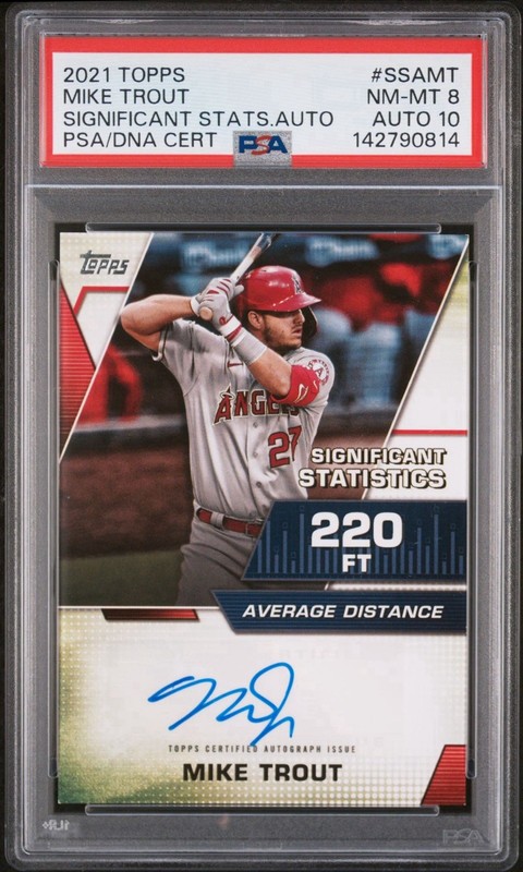 Mike Trout 2021 Topps /25 Auto 10 PSA
