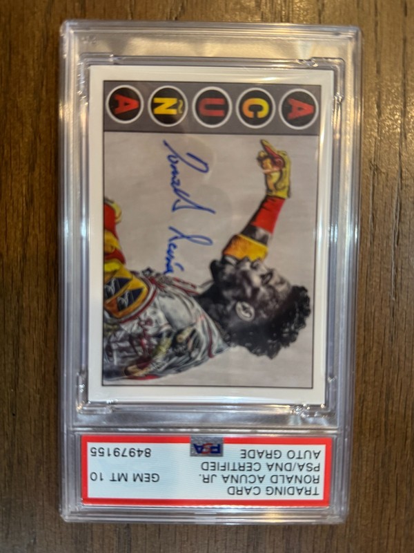 2021 Ronald Acuna Jr Topps Project 70 Lauren Taylor #422 PSA 10 Gem Mint - Auto view 1