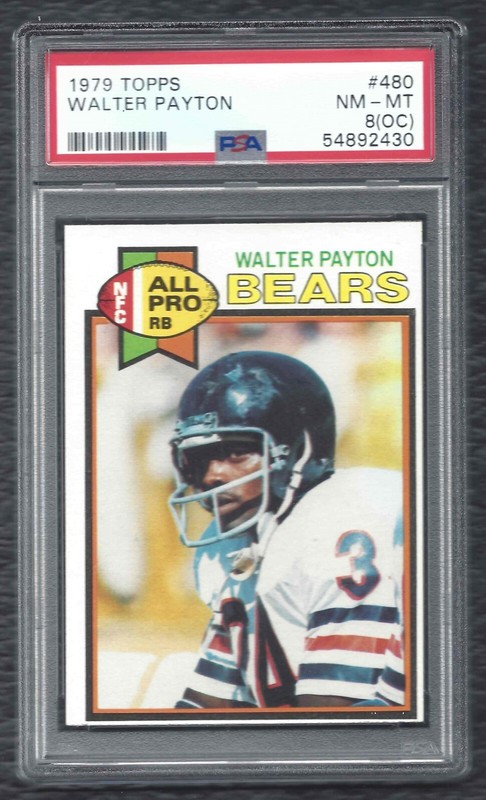 1979 Topps Walter Payton Vintage Football Card #480 Chicago Bears PSA 8 NM-MT OC