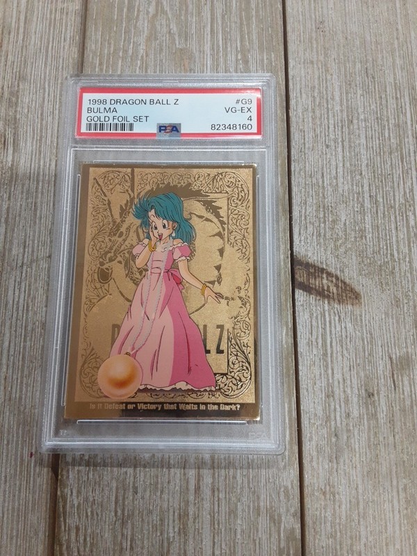 Graded PSA 4 1998 Dragon Ball Z Bulma Gold Foil Set