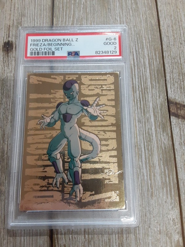 Graded PSA 2 1999 Dragon Ball Z Frieza/Beginning Gold Foil Set