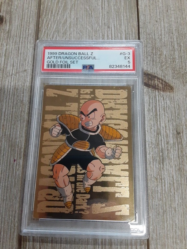 PSA Graded 5 1999 Dragon Ball Z After/Unsuccessful Gold Foil Set