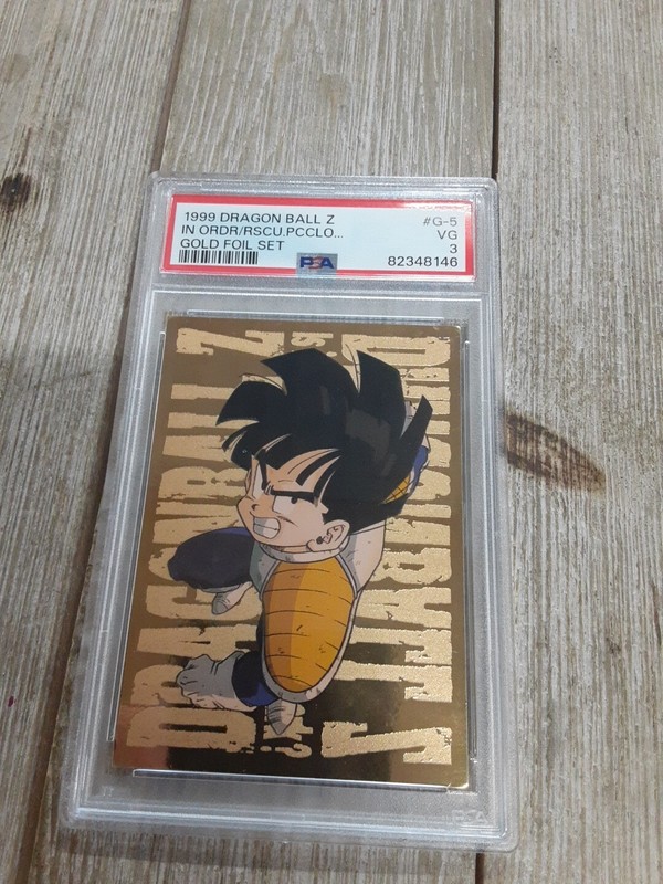 PSA Graded 3 1999 Dragon Ball Z In Order/RSCU.PCCLO Gold Foil Set