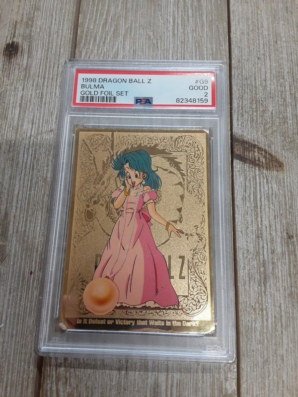 PSA Graded 2 1998 Dragon Ball Z  Bulma Gold Foil Set
