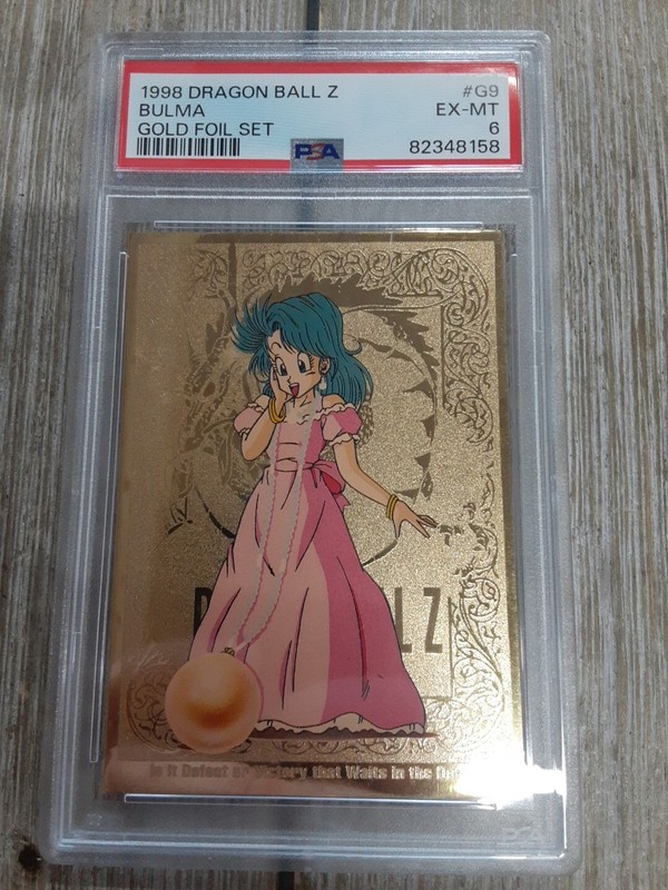 PSA Graded 6 1998 Dragon Ball Z Bulma Gold Foil Set