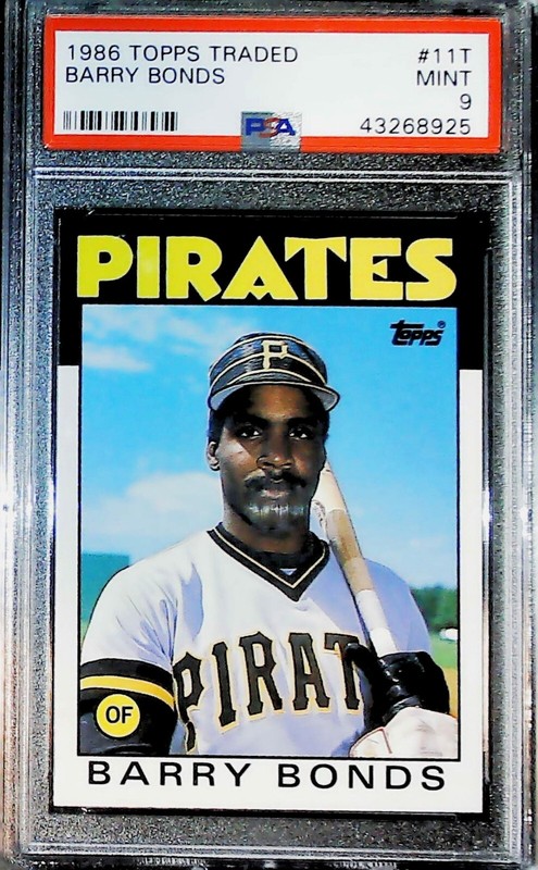 1986 TOPPS TRADED BARRY BONDS #11T ROOKIE CARD PIRATES MINT PSA 9
