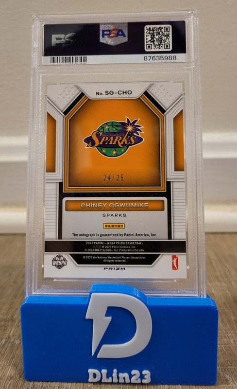 2023 PANINI PRIZM WNBA CHINEY OGWUMIKE SIGNATURES MOJO AUTO #/25 SG-CHO PSA 10 view 2
