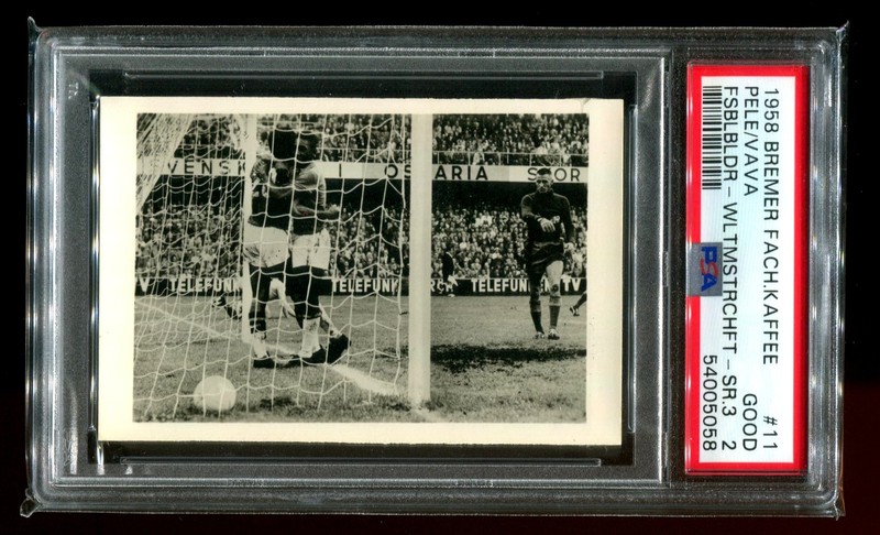 1958 Bremer Fachring Kaffee Series 3 #11 PELE ROOKIE with Vava PSA 2