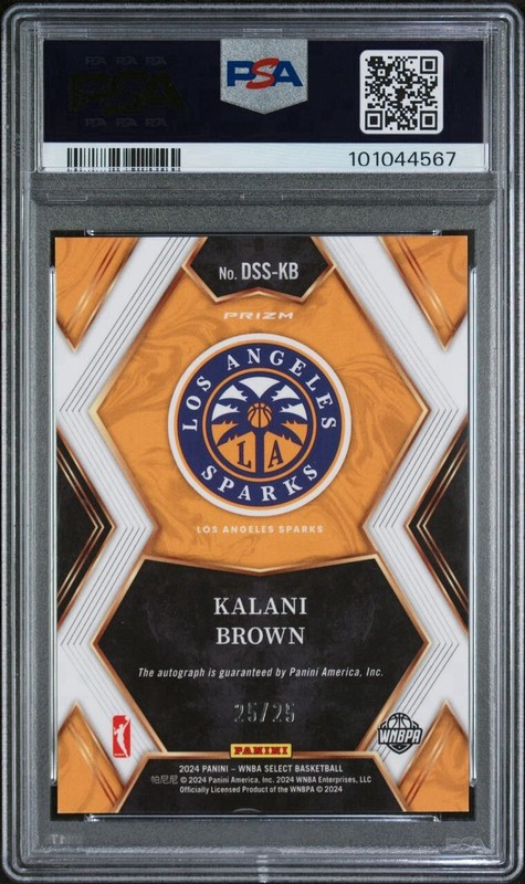 2024 Select WNBA Kalani Brown Draft Selections Tie-Dye Prizm Auto /25 PSA 7 NM view 2
