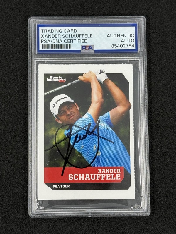 Xander Schauffele Signed 2017 SI for Kids Golf Rookie Card PSA DNA Masters Auto