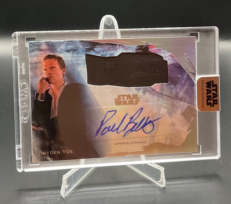 2018 Topps Star Wars Stellar auto Paul Bettany as Dryden Vos fabric source /37