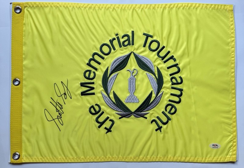 WINNER Scottie Scheffler Signed Autographed Memorial Tournament Flag PSA DNA COA