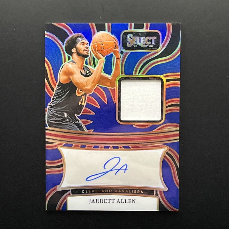 2024-25 Select Blue Prizm Game-Worn Patch Autograph #AM-JAR JARRETT ALLEN /49