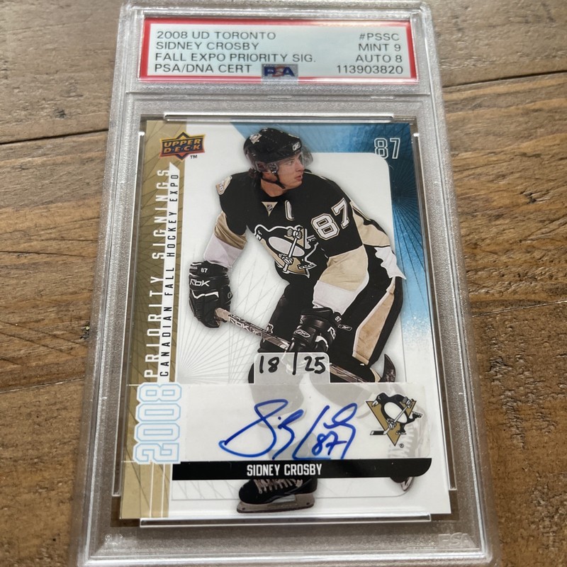 2008-09 Upper Deck Sidney Crosby Toronto Expo Priority Signings /25 RARE PSA 9