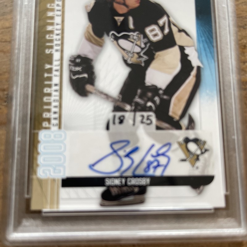 2008-09 Upper Deck Sidney Crosby Toronto Expo Priority Signings /25 RARE PSA 9 view 2