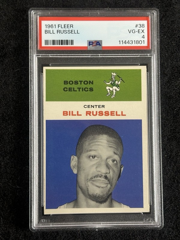 1961-62 Fleer # 38 Bill Russell PSA 4 EX
