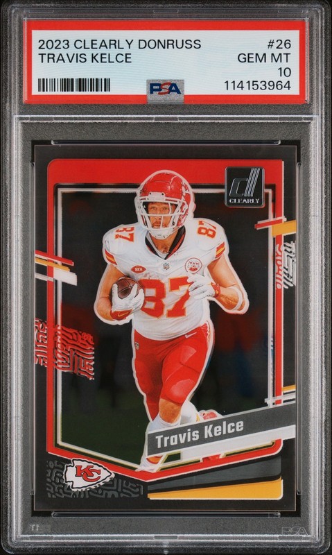 2023 PANINI CLEARLY DONRUSS #26 TRAVIS KELCE PSA 10 view 1