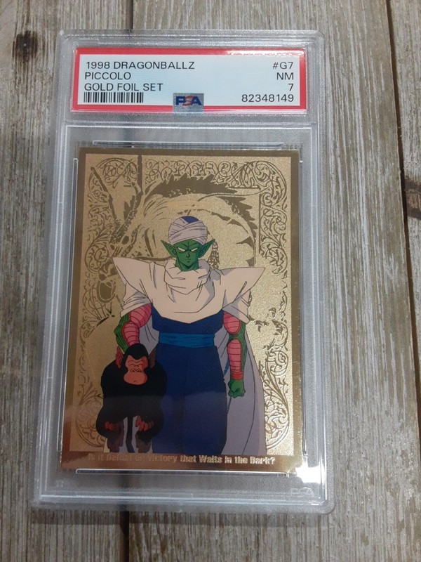 Graded PSA 7 1998 Dragon Ball Z Piccolo Gold Foil Set