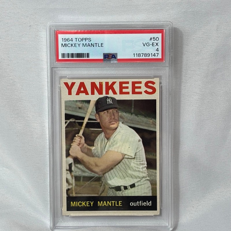 1964 Topps MICKEY MANTLE Baseball Card #50 PSA 4