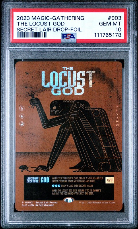 2023 MTG SECRET LAIR DROP FOIL #903 THE LOCUST GOD PSA 10