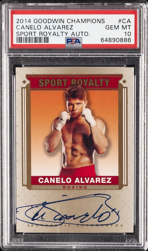 2014 GOODWIN CHAMPIONS SPORT ROYALTY AUTOS #CA CANELO ALVAREZ PSA 10 AUTO
