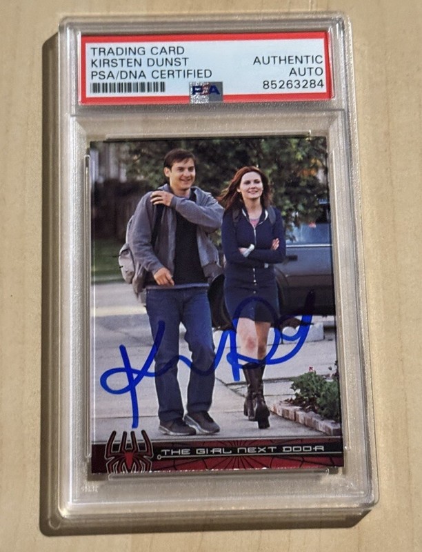KIRSTEN DUNST SIGNED AUTO Marvel Spider-Man 2002 Topps #24 Mary Jane Watson PSA