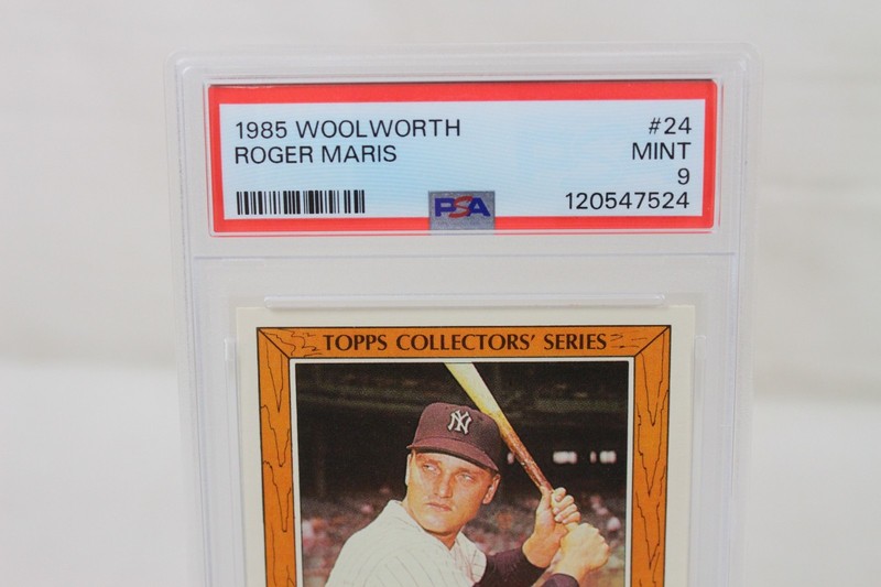 1985 TOPPS WOOLWORTH #24 ROGER MARIS YANKEES GRADED PSA 9 VINTAGE BASEBALL CARD view 2