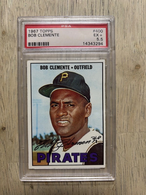 1967 Topps #400 ROBERTO (BOB) CLEMENTE - PSA 5.5