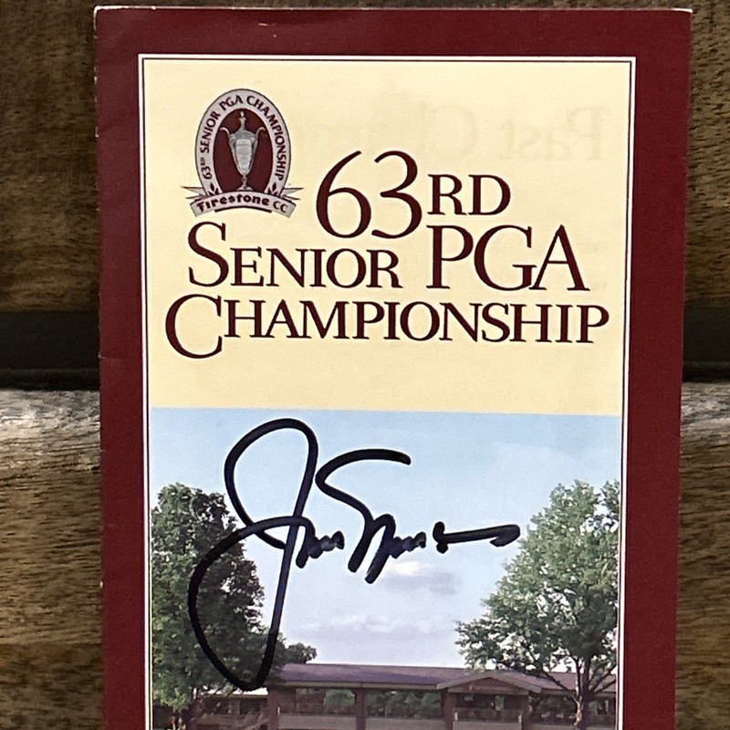 63rd Senior PGA Championship Pamphlet Jack Nicklaus PSA Authentic Autograph view 2