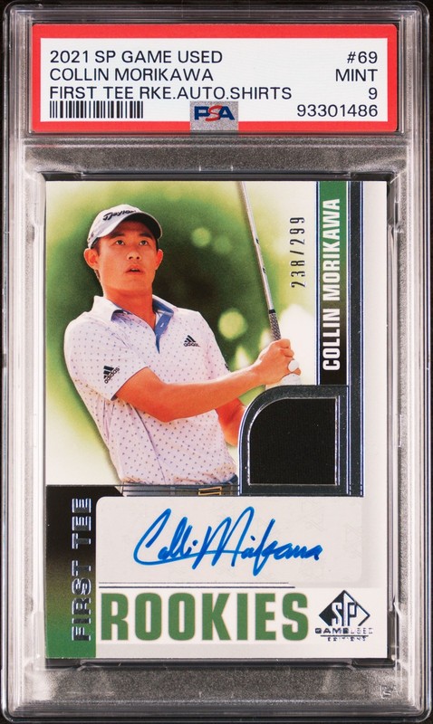 2021 SP GAME USED FIRST TEE ROOKIES AUTOS SHIRTS COLLIN MORIKAWA 238/299 PSA 9