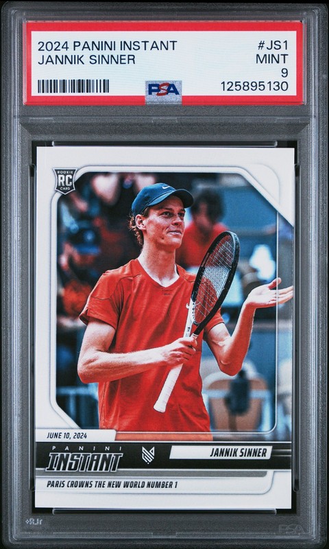 2024 PANINI INSTANT JANNIK SINNER #JS1 JANNIK SINNER PSA 9