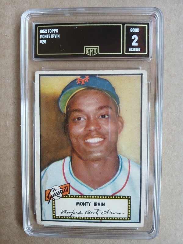 Monty Irvin New York Giants 1952 Topps #26 Graded Good 2