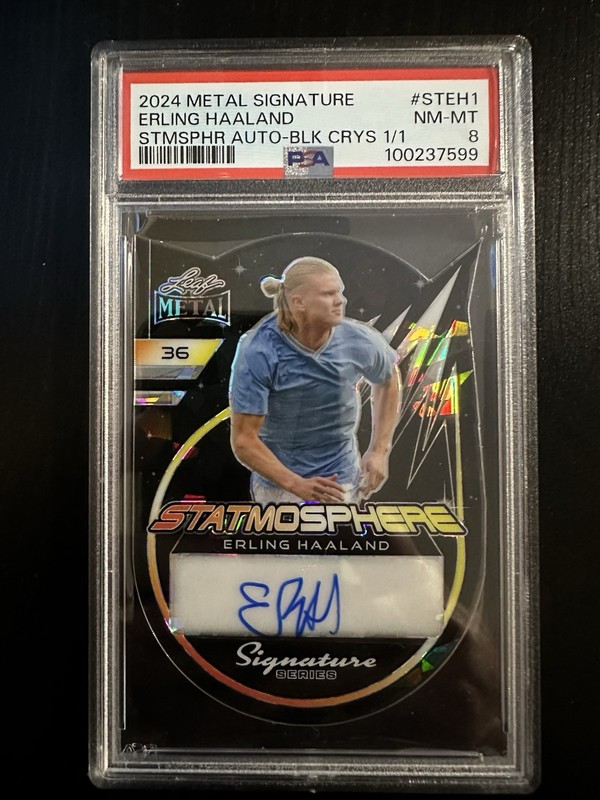 2024 Erling Haaland Statmosphere Black Crystal 1/1 Auto