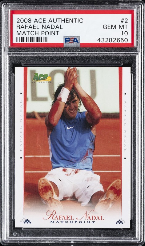 2008 ACE AUTH MATCH POINT #2 RAFAEL NADAL PSA 10 view 1