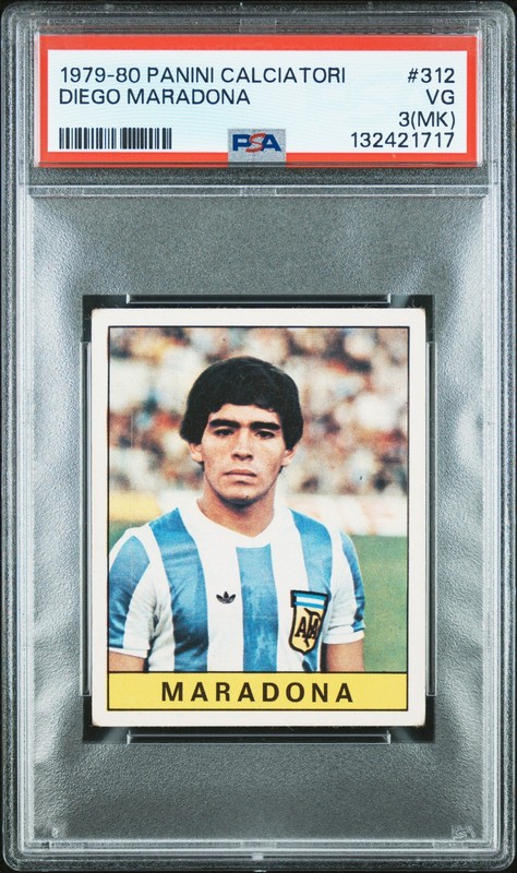1979 PANINI CALCIATORI #312 DIEGO MARADONA PSA 3 MK