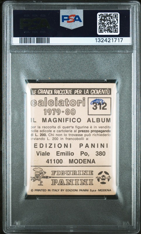 1979 PANINI CALCIATORI #312 DIEGO MARADONA PSA 3 MK view 2