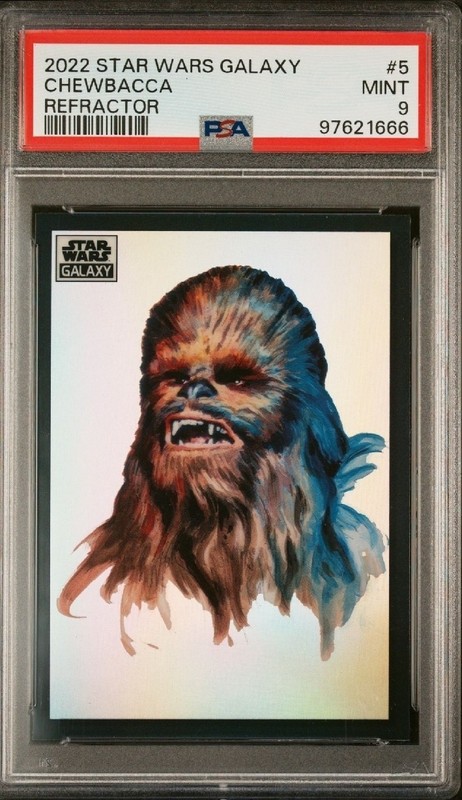 2022 Star Wars Galaxy Chewbacca Refractor PSA 9