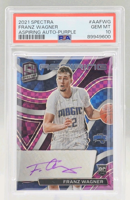 2021 Panini Spectra Aspiring Auto Purple #AAFWG /35 Franz Wagner RC PSA 10 POP 4
