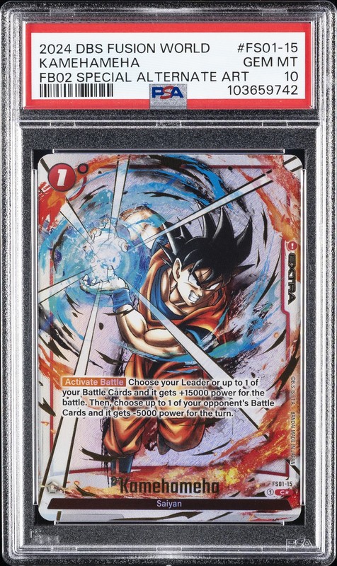 2024 DRAGON BALL SUPER CARD GAME FUSION WORLD BLAZING AURA KAMEHAMEHA PSA 10