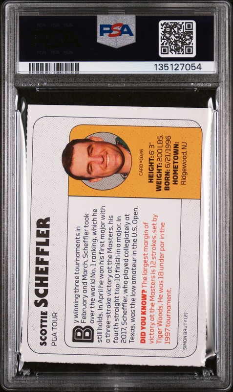 2022 S.I. FOR KIDS #1026 SCOTTIE SCHEFFLER PSA 4 view 2